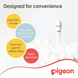 Pigeon Cotton Swab Ext Thin Paper Stem Hingedcase 200pcs
