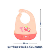 Hopop Adjustable Waterproof Silicone Baby Bib with Crumb Catcher - Assorted
