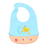 Hopop Adjustable Waterproof Silicone Baby Bib with Crumb Catcher - Assorted