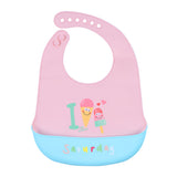 Hopop Adjustable Waterproof Silicone Baby Bib with Crumb Catcher - Assorted