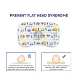 Hopop Memory Foam Baby Flat Head Shaping Pillow Newborns & Infants Transport