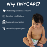 Tinycare Teddy Print & Solid Muslin Basic Langot with Strings - SMALL SIZE