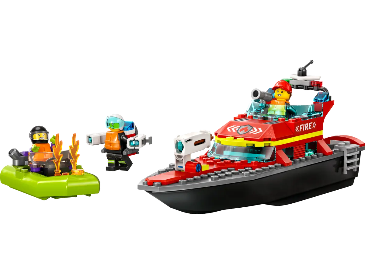 LEGO City Fire Rescue Boat 144 Pieces Multicolour
