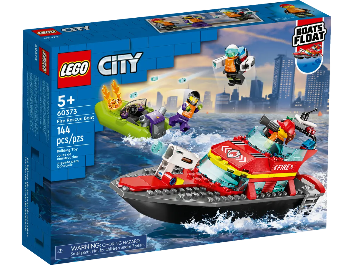 LEGO City Fire Rescue Boat 144 Pieces Multicolour