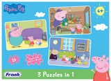 Frank Peppa Pig 3-in-1 Puzzles 26Pcs