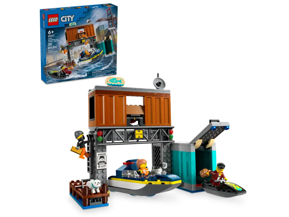 LEGO City Police Speedboat And Crooks Hideout 6+ 311Pcs 60417