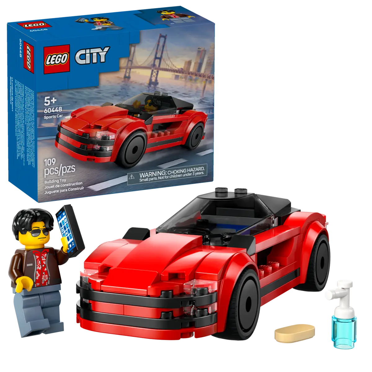 LEGO City Red Sports Car 5+ 109Pcs 60448