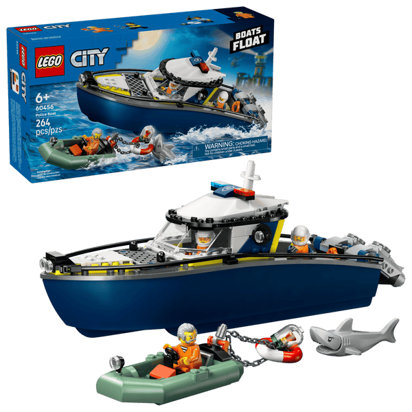 LEGO City Police Boat Chase 264 Pieces 6Y+ – Multicolor