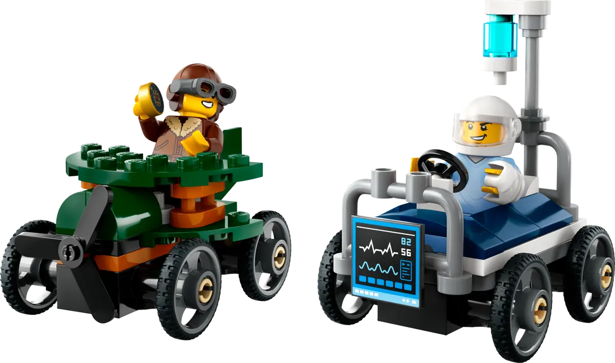 LEGO City Airplane vs. Hospital Bed Race Car Pack 5+ 70Pcs 60459