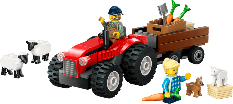 LEGO City Red Farm Tractor with Trailer & Sheep 4+ 60461