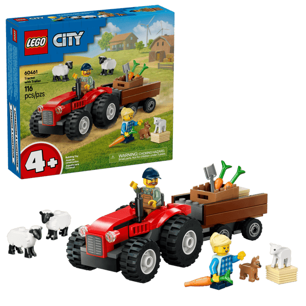LEGO City Red Farm Tractor with Trailer & Sheep 4+ 60461