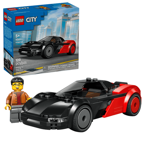 LEGO City EV Supercar 109 Pieces Red & Black