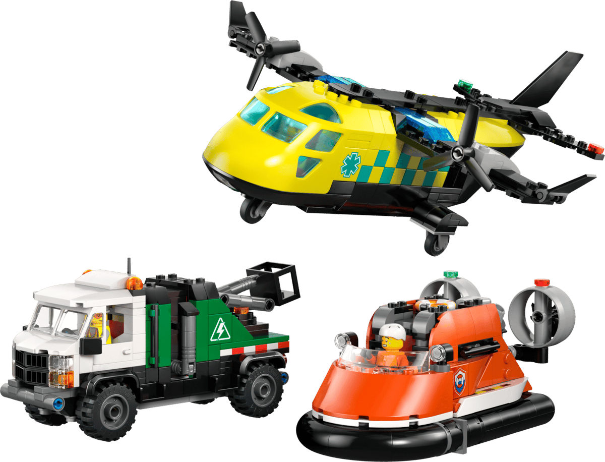 LEGO City Airplane, Service Truck & Hovercraft Remix 990 Pieces 7Y+ – Multicolor