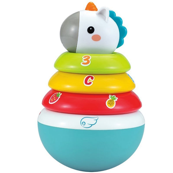 Hola Roly Poly Unicorn 3-in-1 Stacking Toy Rocker & Rattle 11 x 11 x 17 cm Multicolor