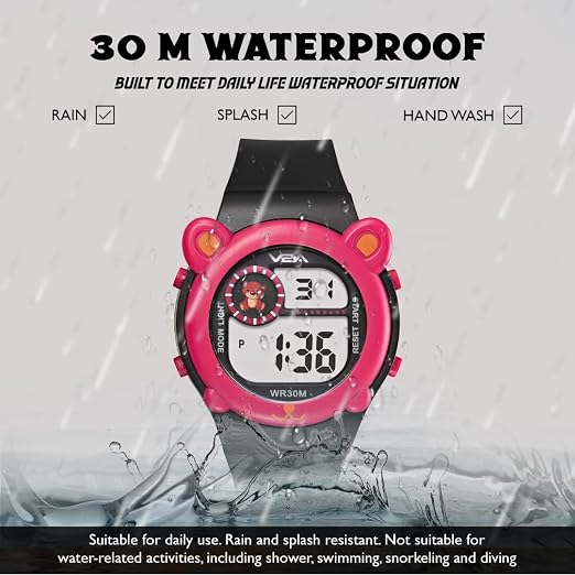 Spiky Eva26 Fun Digital Watch for Kids – Black