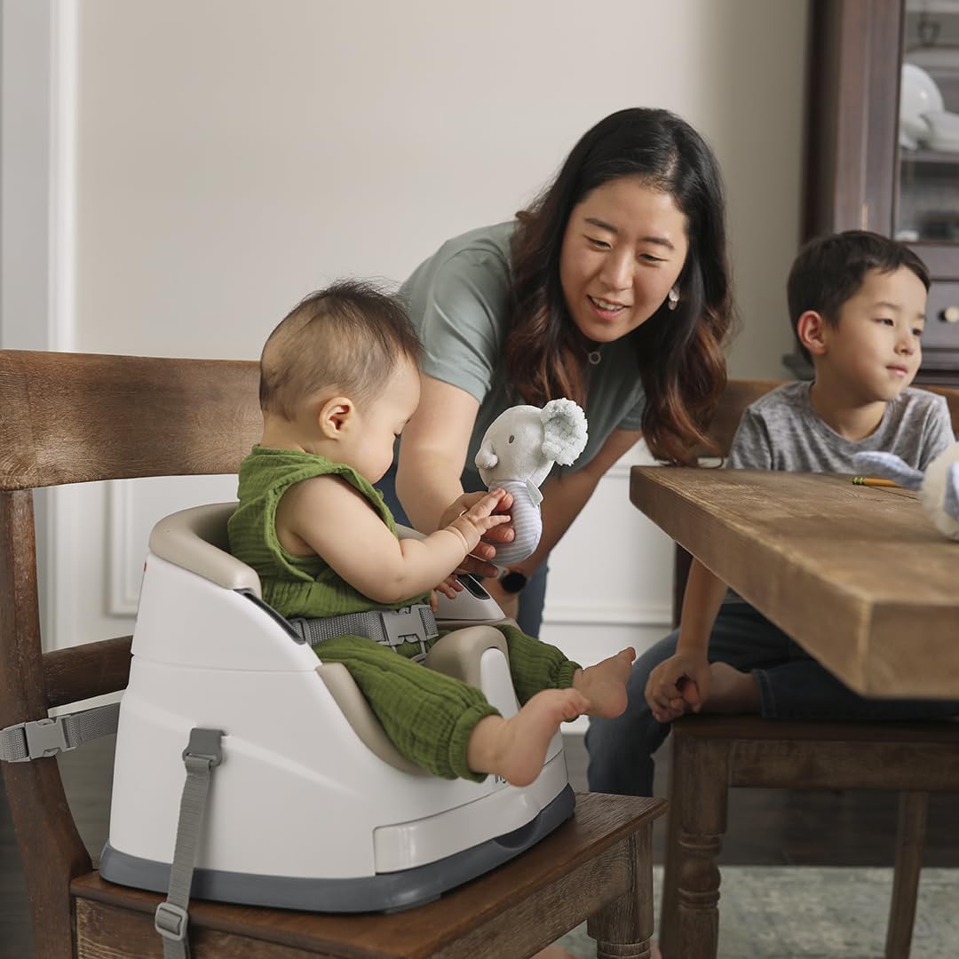 Ingenuity Baby Base 2-in-1 Booster Feeding & Floor Seat 43.8 × 38.7 × 29.8 cm Cashmere