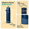 Basil HydraFizz Insulated Sipper Bottle 800ml – Classic Navy