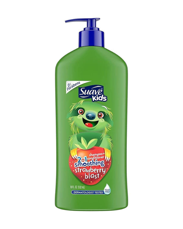 Suave Kids Strawberry Blast 2 in 1 Smoothers Shampoo + Conditioner 532ML