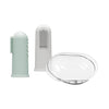Dr Browns Silicone Finger Toothbrush with case Gray and Light Green Pack Of 2