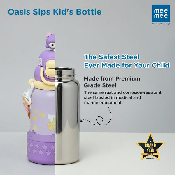 Mee Mee Oasis Sip Kids Water Bottle 460ml – Purple