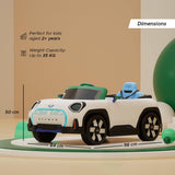 Formula Fun by EMotorad MINI Cooper Aceman Electric Ride-On Car 2Y+ – White