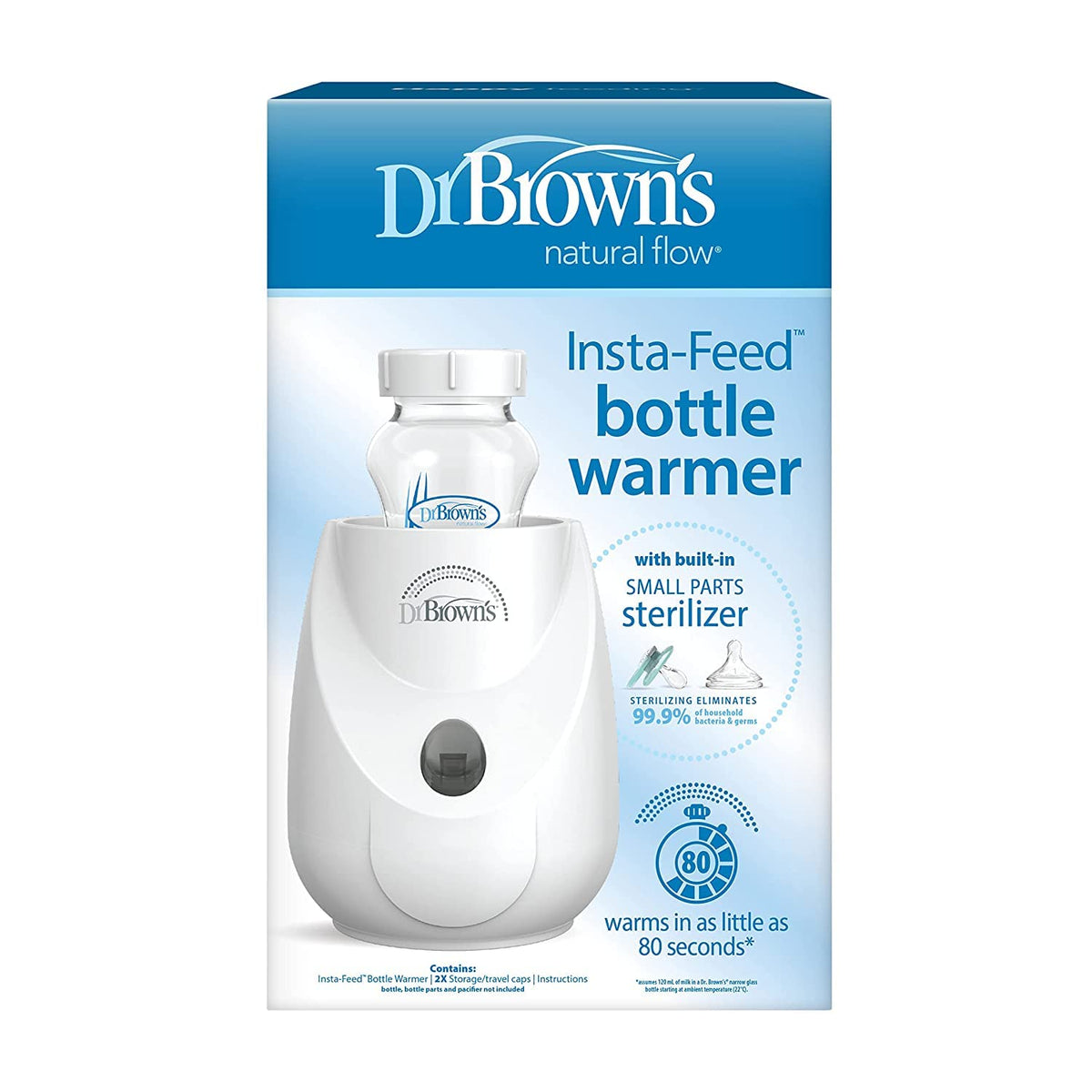 Dr. Brown’s Insta-Feed Baby Bottle Warmer & Sterilizer Grey & White