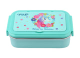 Youp Stainless Steel Sage Green Color Kids Lunch Box - Unicorn