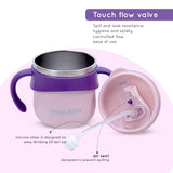 The Little Bunny Hop In Style Stainless Steel Insulated Baby Sipper Bottle 260 ml Purple