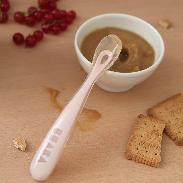 Béaba 1st Stage Baby Feeding Spoon Silicone 4M+ – Cotton Candy