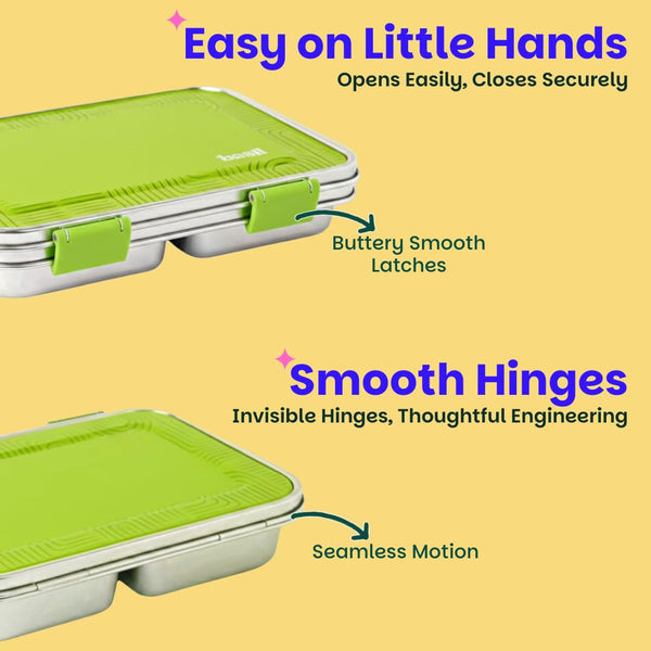 Basil Bento Neo 3 Compartment Lunchbox 1000 ml Matcha