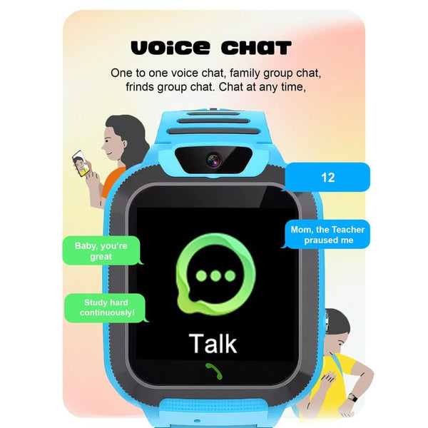 Spiky Basilisk Kids' GPS, SOS & 2G Voice Calling Waterproof Smartwatch Blue