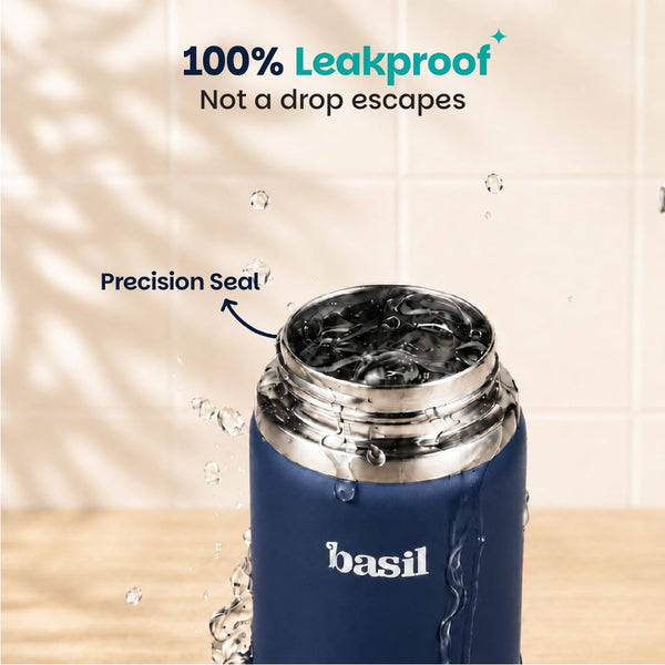 Basil HydraFizz Insulated Sipper Bottle 800ml – Classic Navy
