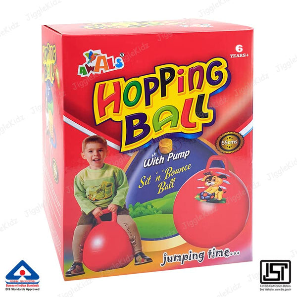 Awals Hopping Ball with Pump 55cm – Multicolor