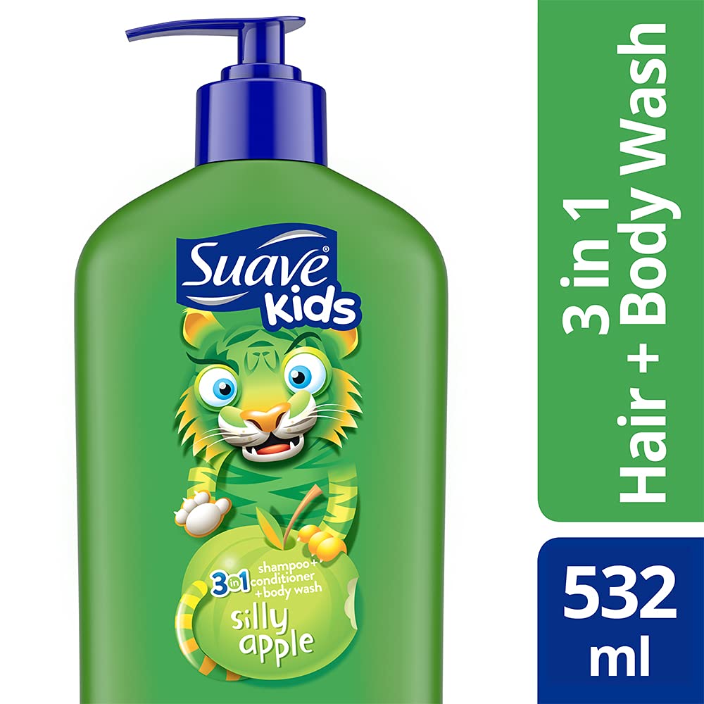 Suave Kids 3in1 Shampoo + Conditioner + Body wash Silly Apple - 532ML