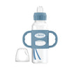 Dr. Brown’s Milestones Narrow Sippy Spout Bottle with Silicone Handles, 8oz/250mL, 6m+, Lt Blue & Lt Gray, 2-Pack