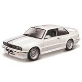 Bburago 1:24 1988 BMW M3 E30 Diecast Model Car – White