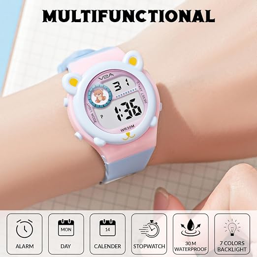 Spiky EVA26 Fun Digital Watch for Kids 3–14Y – Blue