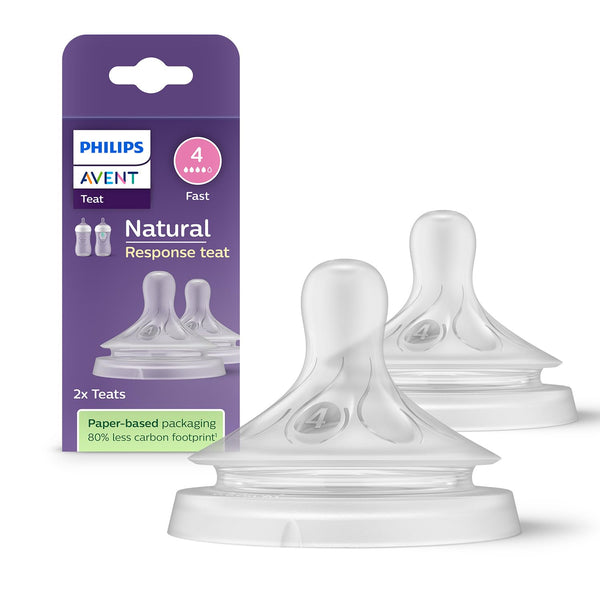 Philips Avent Natural Response Fast Flow Teat Flow 4 3M+ – Pack of 2