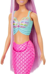 Barbie Mermaid Doll with 7-Inch Fantasy Hair & Styling Accessories – Pink