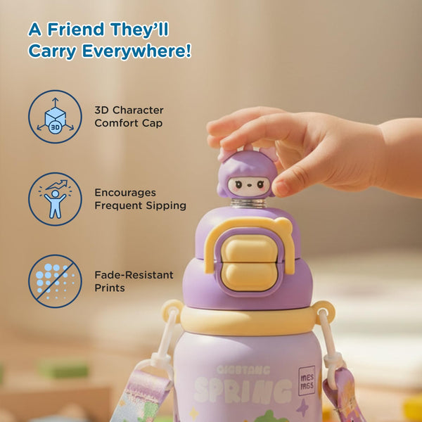 Mee Mee Oasis Sip Kids Water Bottle 460ml – Purple