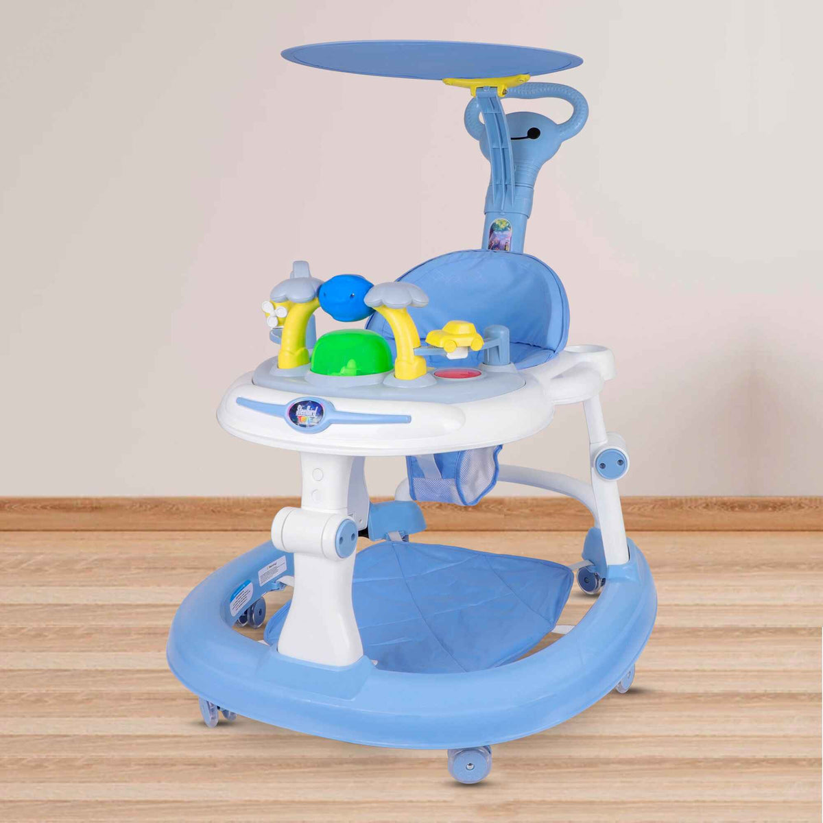 Steelbird Baby Walker With Sunshield - Blue