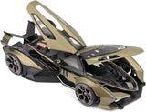 Lambo V12 Vision Gran Turismo Matt Green Metallic 1:18 Diecast Model Car