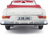 Maisto 1:18 1967 Mercedes-Benz 280SE Cabrio Diecast Vehicle Model Car