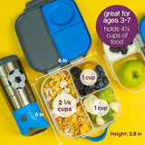 b.box Mini Lunchbox 1 L 21 × 17 × 7.3 cm Lemon Sherbet Yellow & Grey