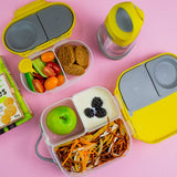 b.box Mini Lunchbox 1 L 21 × 17 × 7.3 cm Lemon Sherbet Yellow & Grey