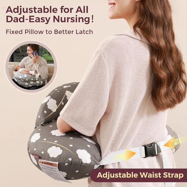 Momcozy Original Nursing Pillow for Breastfeeding - Grey