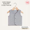 Babiano Cotton-Blend Front-Open Sleeveless Thermal Vest - Grey