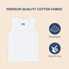 Hopop Round Neck Sleeveless Cotton Vest - White