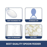 Hopop Soft Squeezy Silicone Spoon Food Feeder 90ml Green