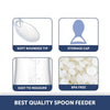 Hopop Soft Squeezy Silicone Spoon Food Feeder 90ml Green